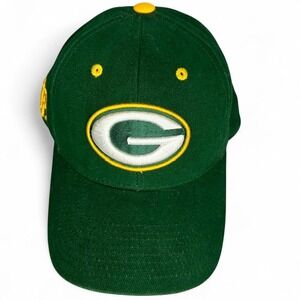 Green and yellow Green Bay Packers Velcro adjustable hat #NFL #Packers
